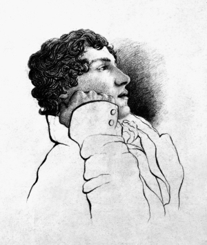 &Pi;&omicron;&rho;&tau;&rho;έ&tau;&omicron; &tau;&omicron;&upsilon; &Tau;&zeta;&omega;&nu; &Kappa;&eta;&tau;&sigmaf; (1795-1821) &mu;&epsilon; &mu;&omicron;&lambda;ύ&beta;&iota;, 1819, &alpha;&pi;ό &tau;&omicron;&nu; Charles Armitage Brown (1786-1842).  
