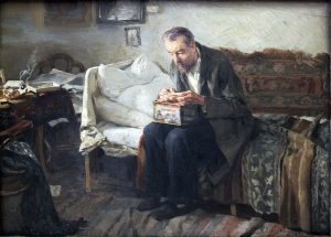 &Kappa;&lambda;ά&beta;&nu;&tau;&iota;&iota; &Beta;&alpha;&sigma;ί&lambda;&iota;&epsilon;&beta;&iota;&tau;&sigmaf; &Lambda;&epsilon;&mu;&pi;έ&nu;&tau;&epsilon;&phi; (1852-1916), &Mu;&epsilon;&sigma;ή&lambda;&iota;&kappa;&omicron;&sigmaf; &mu;ό&nu;&omicron;&sigmaf;, &lambda;ά&delta;&iota; &sigma;&epsilon; &kappa;&alpha;&mu;&beta;ά, 1900.